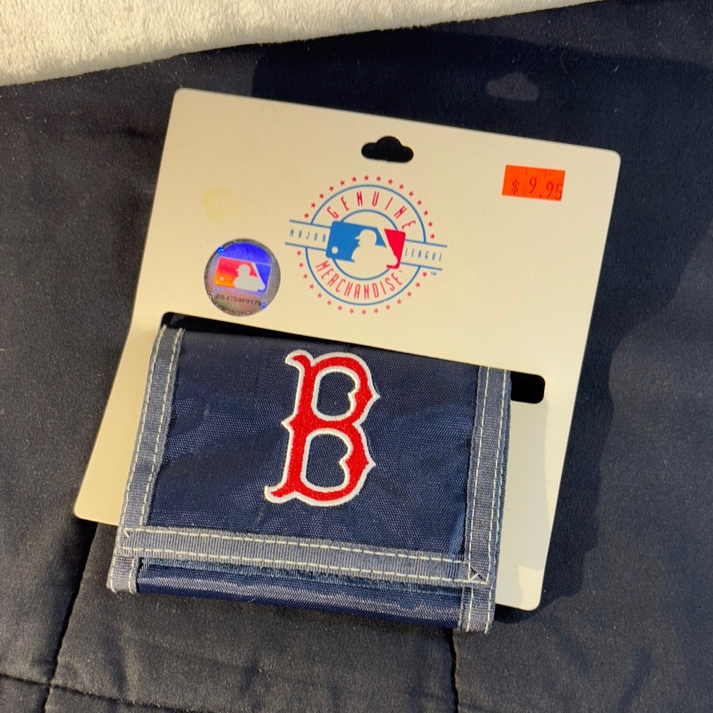 MLB Boston Red Sox Blue Wallet with Red Logo